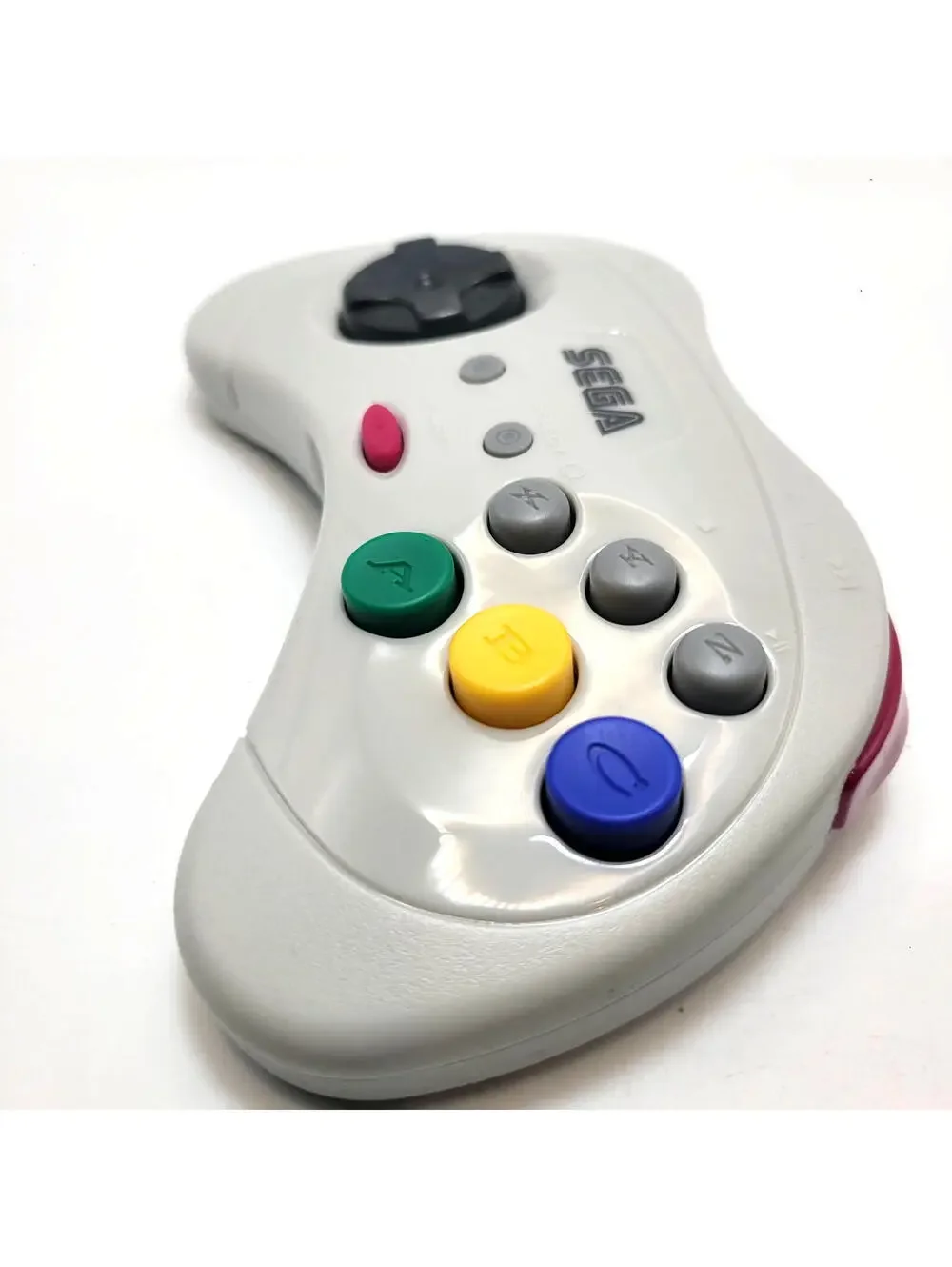 Retro-Bit 2.4GHz V2 Wireless Controller 8-Button Sega Saturn, Genesis Mini White